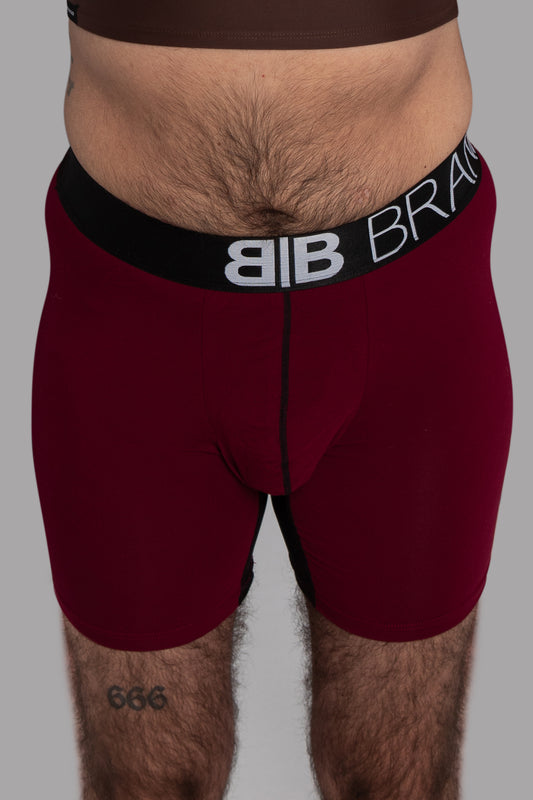 2 PAIRS FTM PACKING UNDERWEAR - BURGUNDY