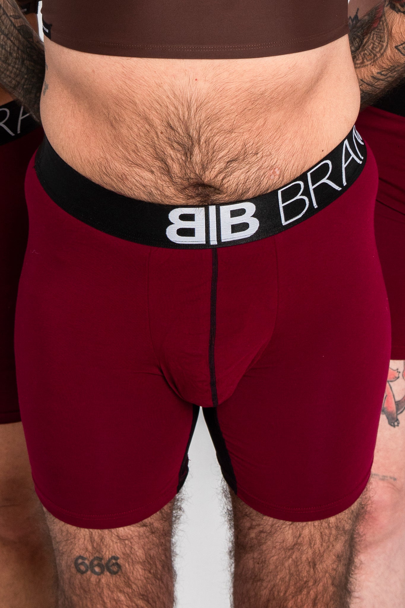 2 PAIRS FTM PACKING UNDERWEAR - BURGUNDY