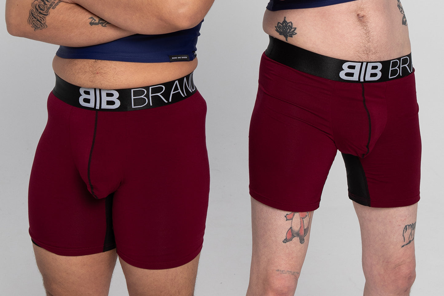 2 PAIRS FTM PACKING UNDERWEAR - BURGUNDY