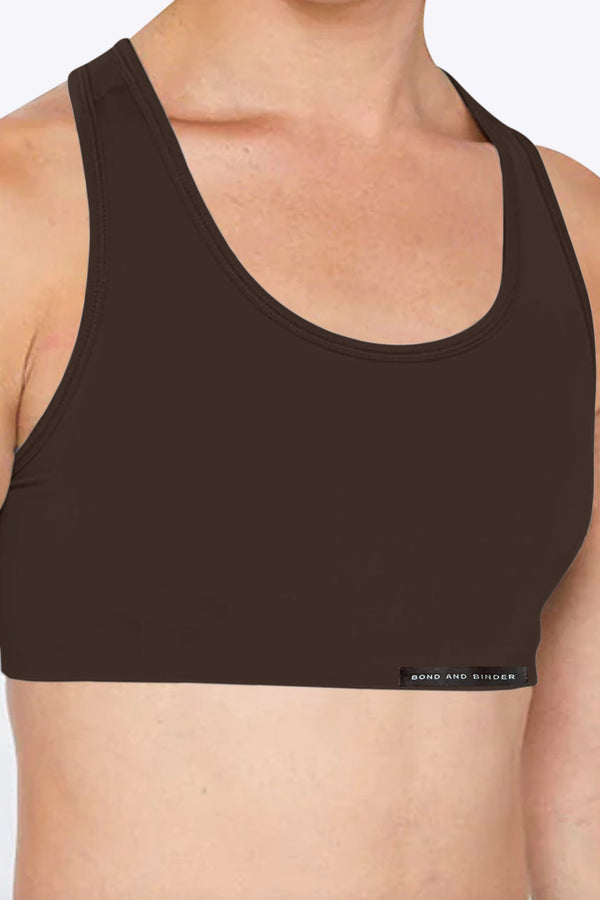 2 PAIRS ACTIVE COMPRESSION TOP - COFFEE